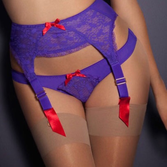 NWT Agent Provocateur Rizzo Purple Suspender Sz 3 - Picture 2 of 4